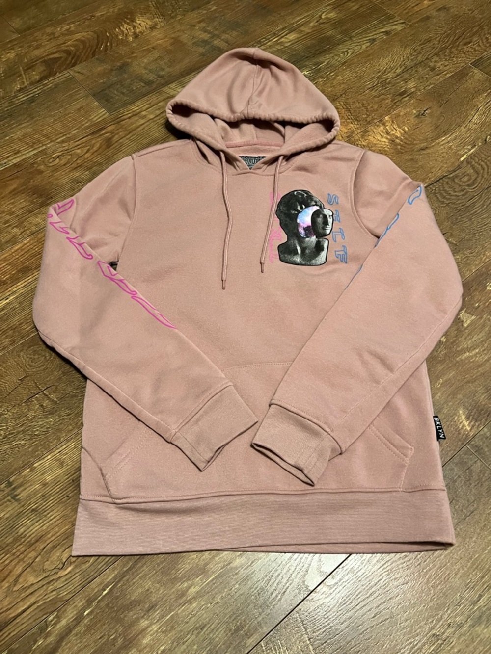 Brooklyn Cloth Dusty Rose Crewneck Hoodie with Bust Graphic